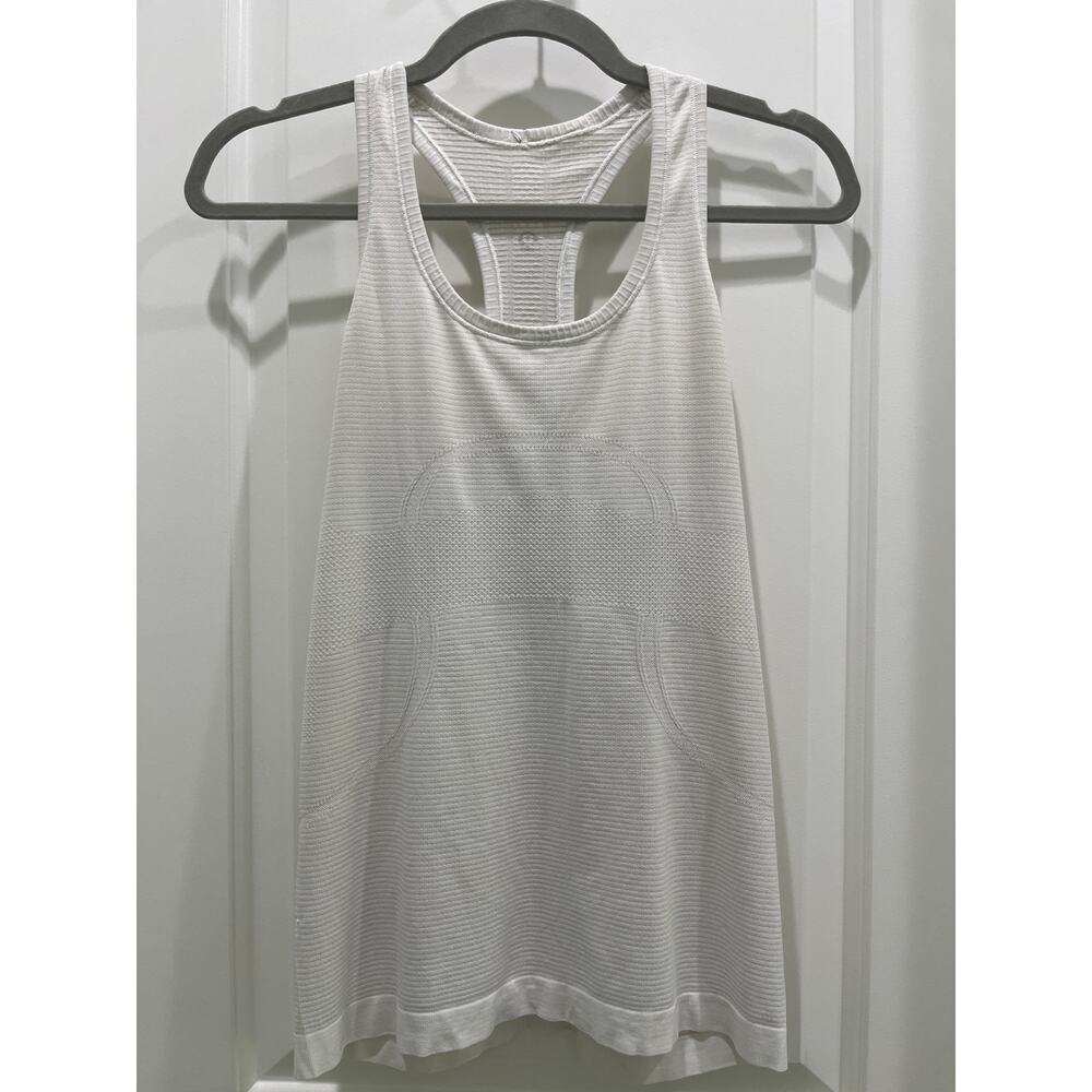 Lululemon White Swiftly Tech Racerback Tank Sz 6